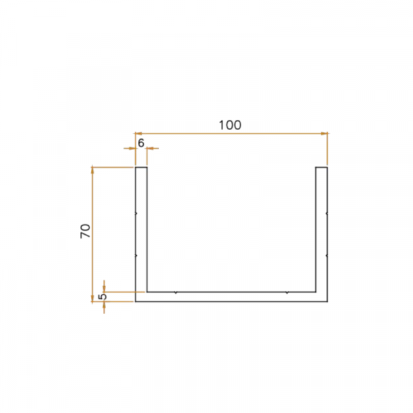 U-Profil 100x70 EN